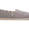 TOMS Alpargatas | Women'S Alpargata Grey Wide Heritage Canvas Espadrille Slip On | Toms