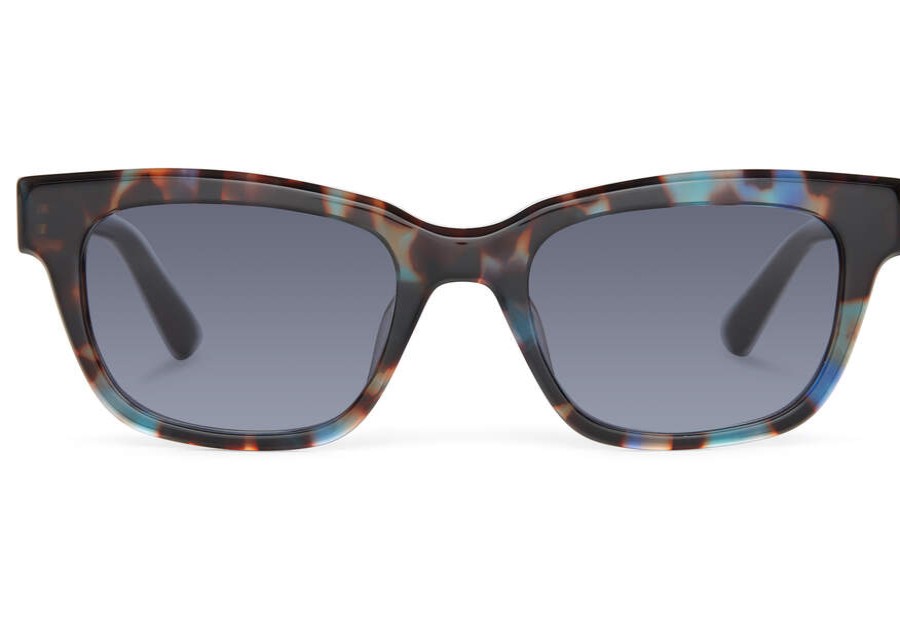 TOMS Sale | Women'S Sunglasses Pacific Blue Tortoise Frame Dark Grey Lens | Toms