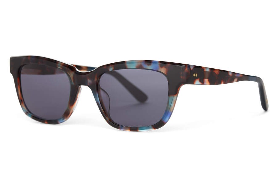 TOMS Sale | Women'S Sunglasses Pacific Blue Tortoise Frame Dark Grey Lens | Toms