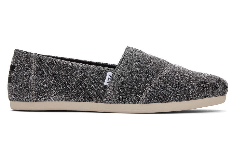 TOMS Alpargatas | Women'S Grey Sparkle Knit Alpargatas | Toms