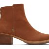 TOMS Boots & Booties | Tan Smooth Waxy Leather Women'S Marina Booties | Toms