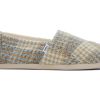 TOMS Alpargatas | Women'S Blue Plaid Tweed Alpargatas | Toms