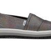 TOMS Prints & Patterns | Youth'S Black Glimmer Twill Alp Platform Alpargatas | Toms