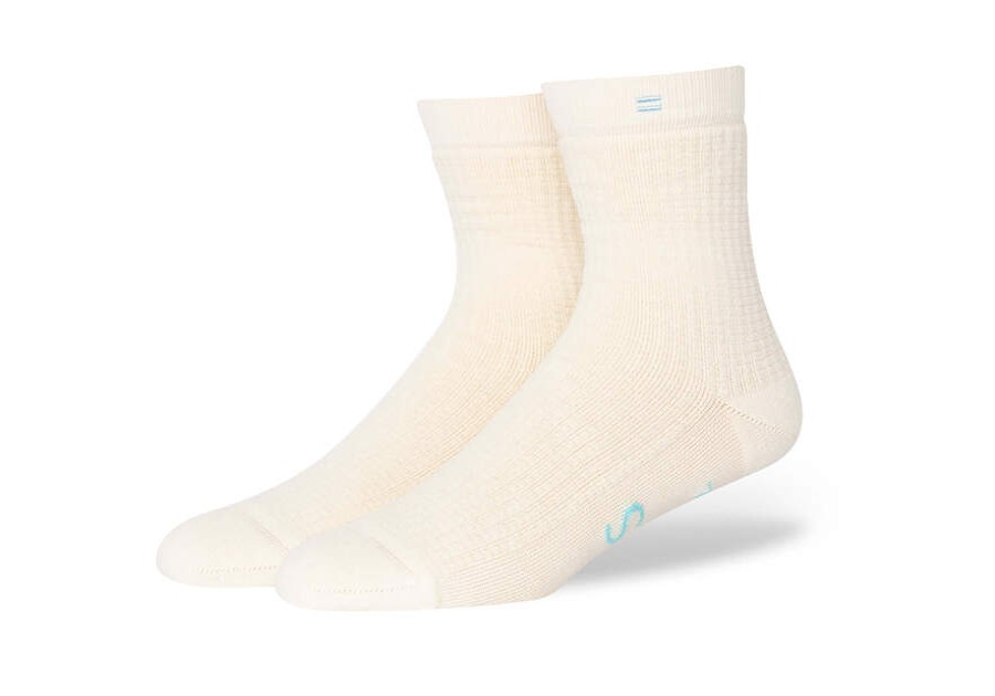 TOMS New Arrivals | Classic Cream Quarter Crew Socks | Toms