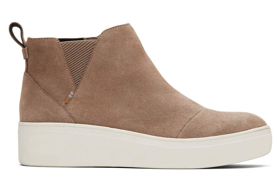 TOMS Boots & Booties | Taupe Grey Suede Women'S Jamie Slip-Ons | Toms