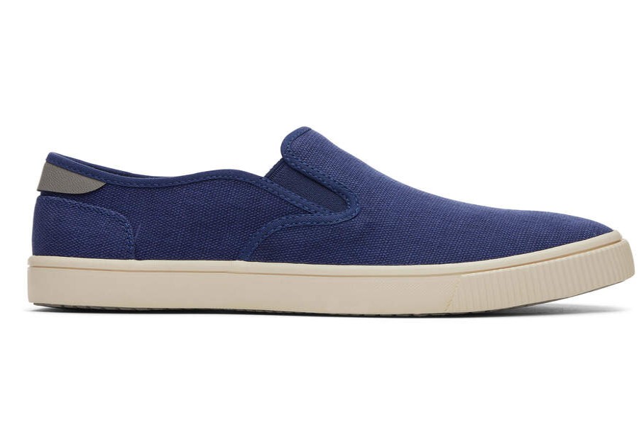 TOMS Earthwise | Men'S Blue Heritage Canvas Baja Sneakers | Toms