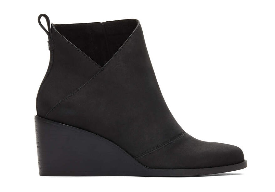 TOMS Exclusives | Women'S Black Leather Sutton Boots | Toms