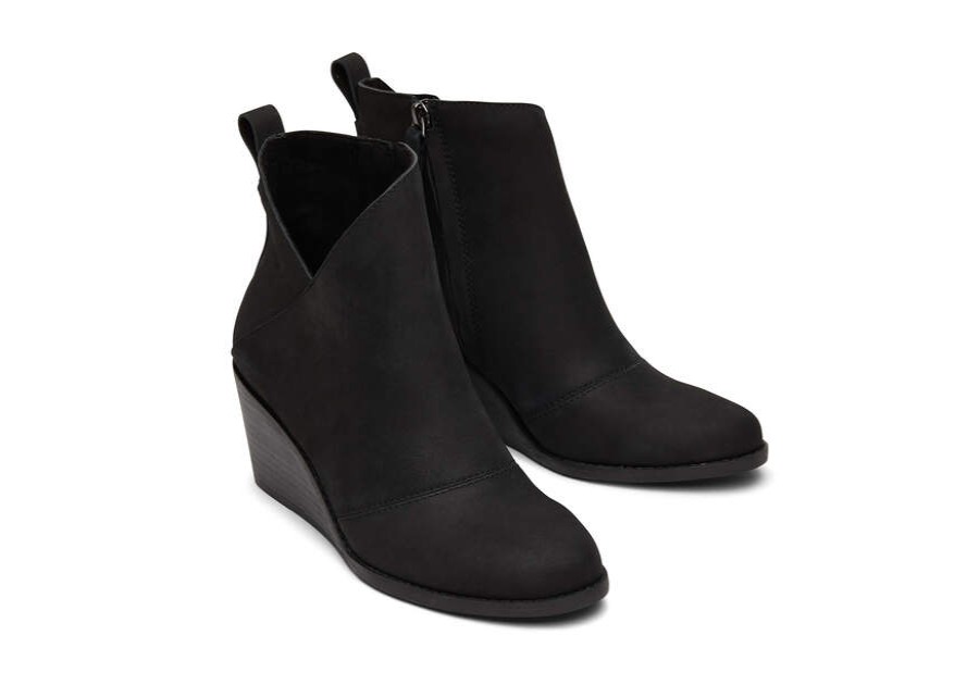 TOMS Exclusives | Women'S Black Leather Sutton Boots | Toms