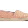 TOMS Prints & Patterns | Youth'S Pink Chunky Glitter Alpargatas | Toms