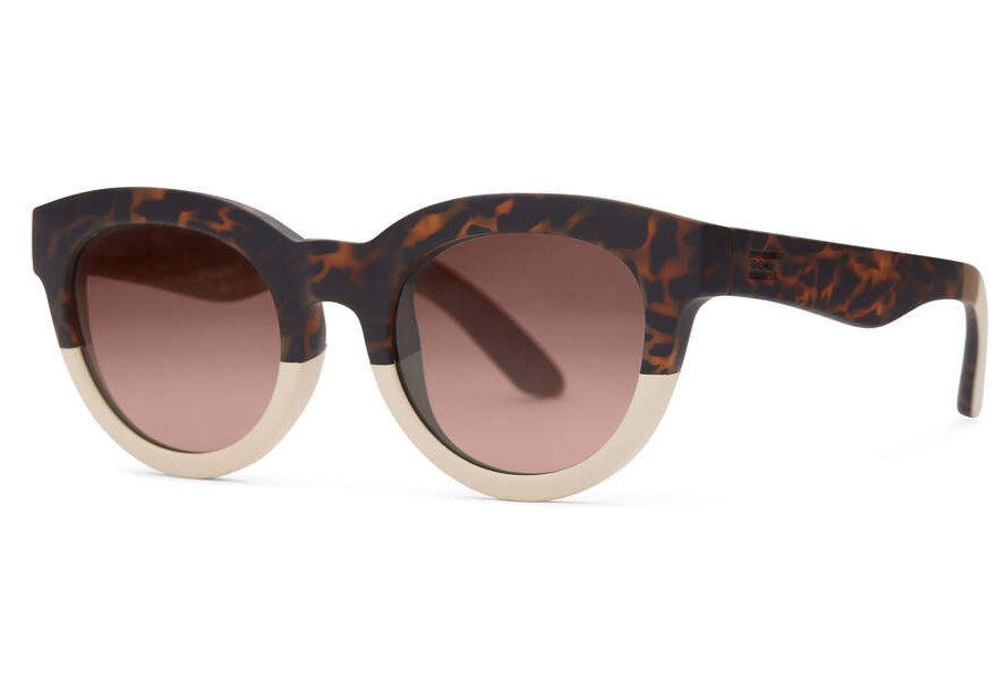 TOMS New Arrivals | Women'S Brown Tortoise Print Florentin Traveler Sunglasses | Toms