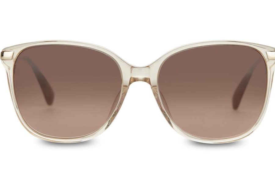 TOMS Sunglasses | Sandela 201 Champagne Crystal Brown Lens | Toms