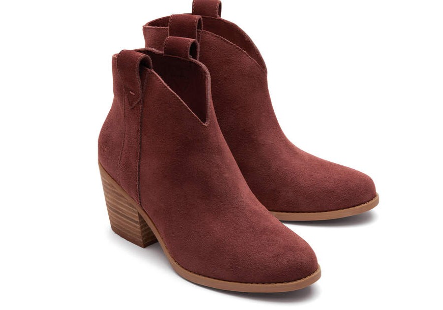 TOMS Boots & Booties | Women'S Brown Suede Constance Boots | Toms