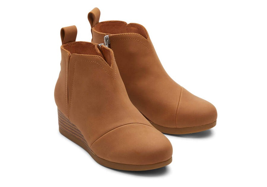 TOMS Matching Styles | Youth'S Brown Nubuck Pu Clare Boots | Toms