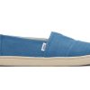 TOMS Earthwise | Youth Ocean Blue Refibra Tencel Textured Woven Alpargata | Toms