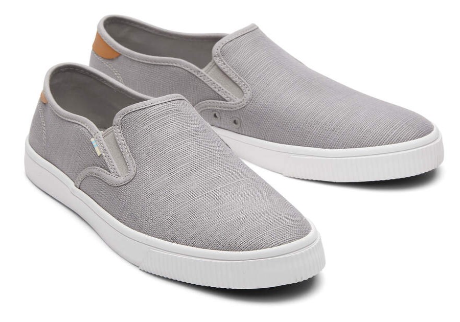 TOMS Earthwise | Drizzle Grey Heritage Canvas Mens Baja Slip-Ons Topanga Collection | Toms