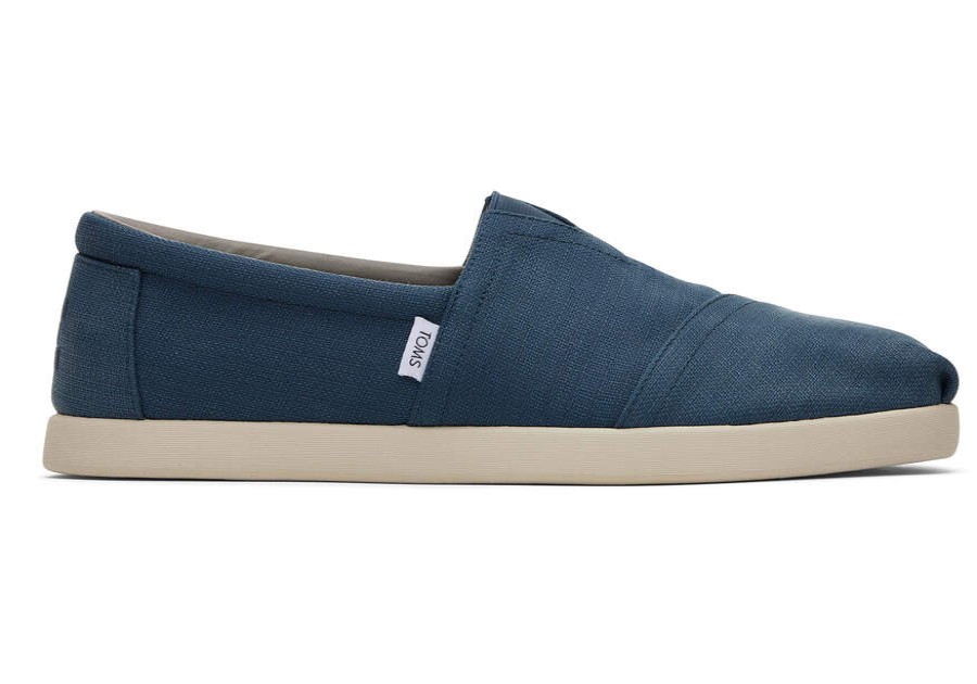 TOMS Earthwise | Men'S Blue Refibra Tencel Textured Woven Alpargatas | Toms