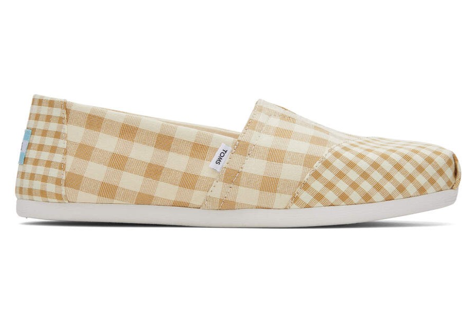 TOMS Alpargatas | Women'S Brown Alpargata Gingham Espadrille Slip On | Toms