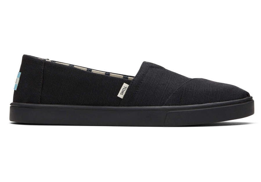 TOMS Alpargatas | Black On Black Heritage Canvas Women'S Cupsole Alpargatas | Toms