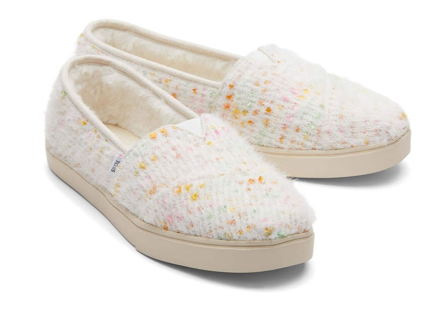 TOMS Exclusives | Women'S Natural Chenille Sweater Knit Faux Fur Alpargatas | Toms