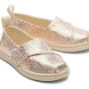 TOMS Matching Styles | Tiny Gold Crackle Foil Alpargata | Toms