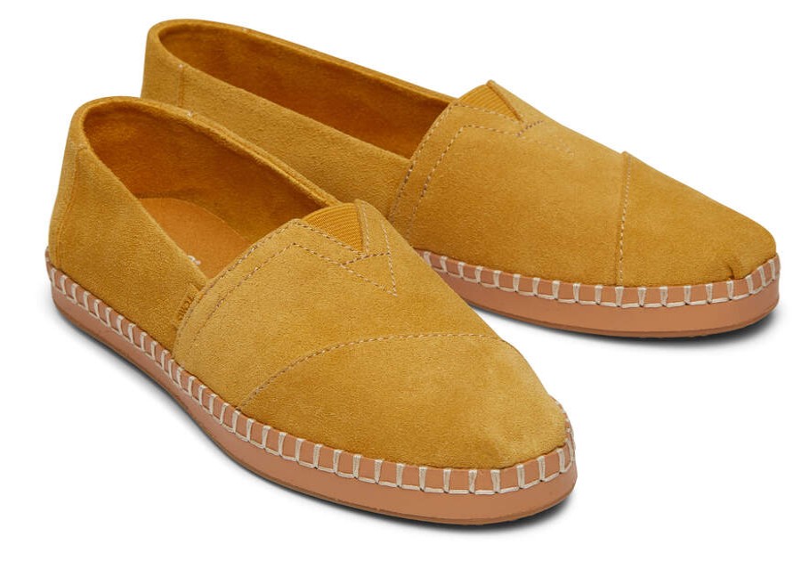 TOMS Alpargatas | Women'S Yellow Suede Alpargatas | Toms