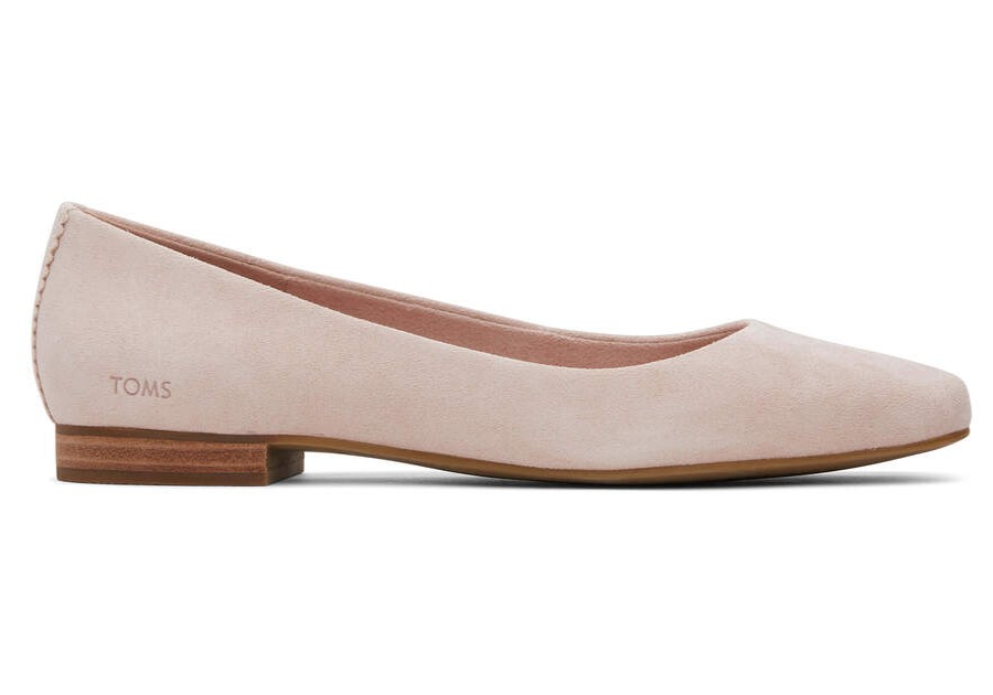 TOMS Dress Casual | Womens Briella Pink Suede Flat | Toms