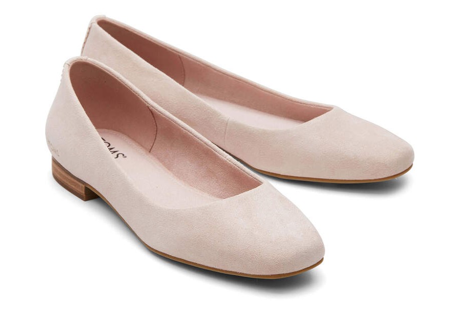 TOMS Dress Casual | Womens Briella Pink Suede Flat | Toms