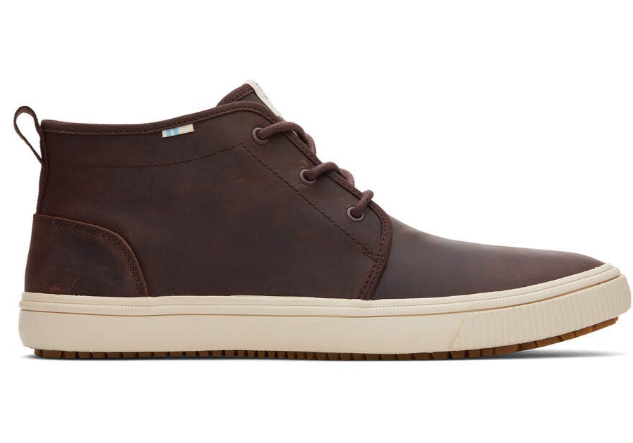 TOMS Winter Essentials | Men'S Water Resistant Brown Mid Top Sneaker Carlo Terrain | Toms