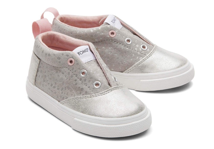 TOMS Prints & Patterns | Tiny'S Grey Foil Dot Microfiber Fenix Mid Sneakers | Toms