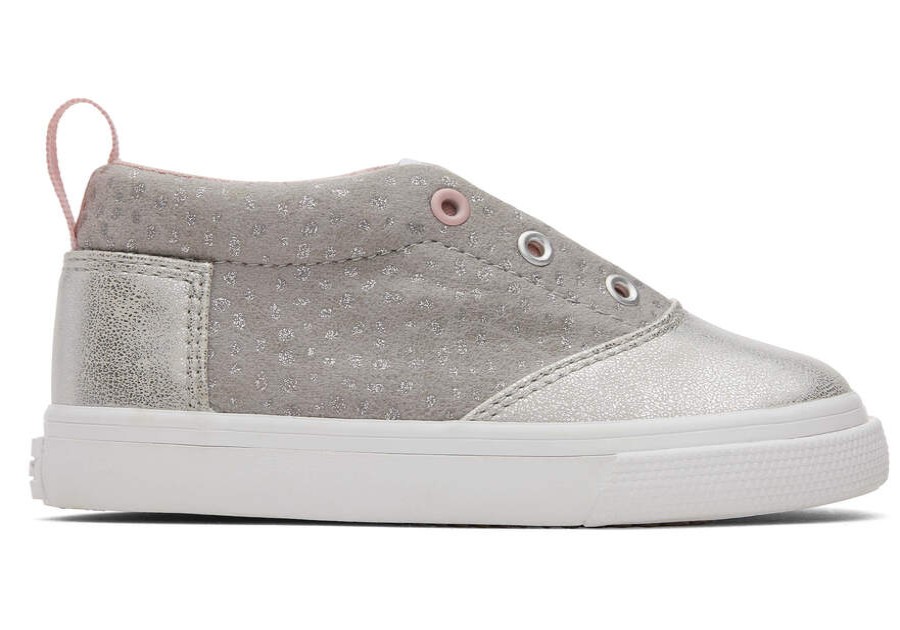 TOMS Prints & Patterns | Tiny'S Grey Foil Dot Microfiber Fenix Mid Sneakers | Toms