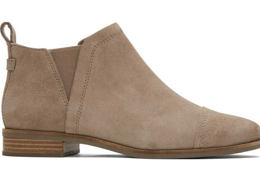 TOMS Exclusives | Women'S Light Grey Reese Suede Boot | Toms