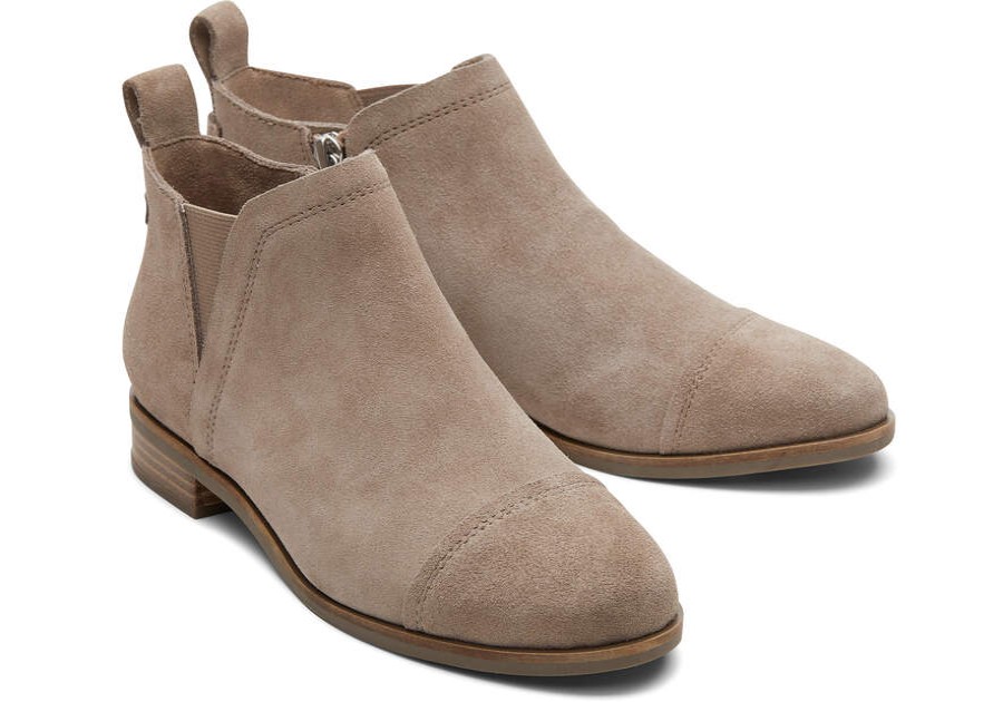 TOMS Exclusives | Women'S Light Grey Reese Suede Boot | Toms