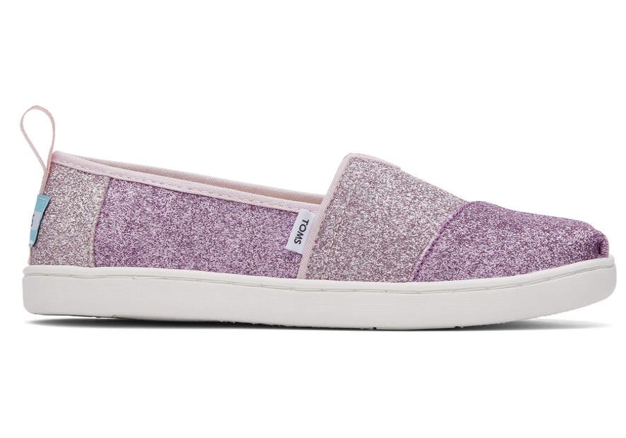 TOMS Special Occasions | Youth Light Lilac Colorblock Iridescent Glimmer Alpargata | Toms