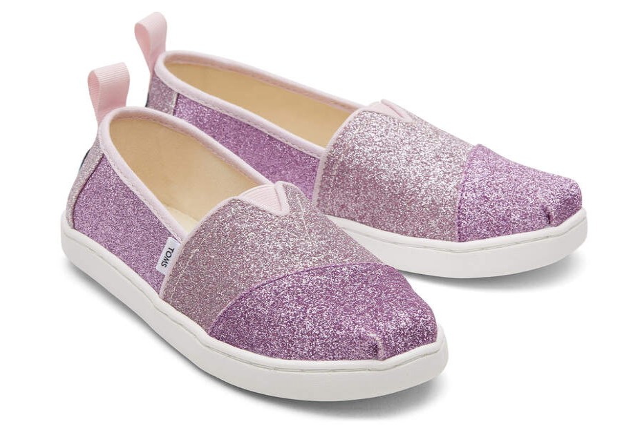 TOMS Special Occasions | Youth Light Lilac Colorblock Iridescent Glimmer Alpargata | Toms