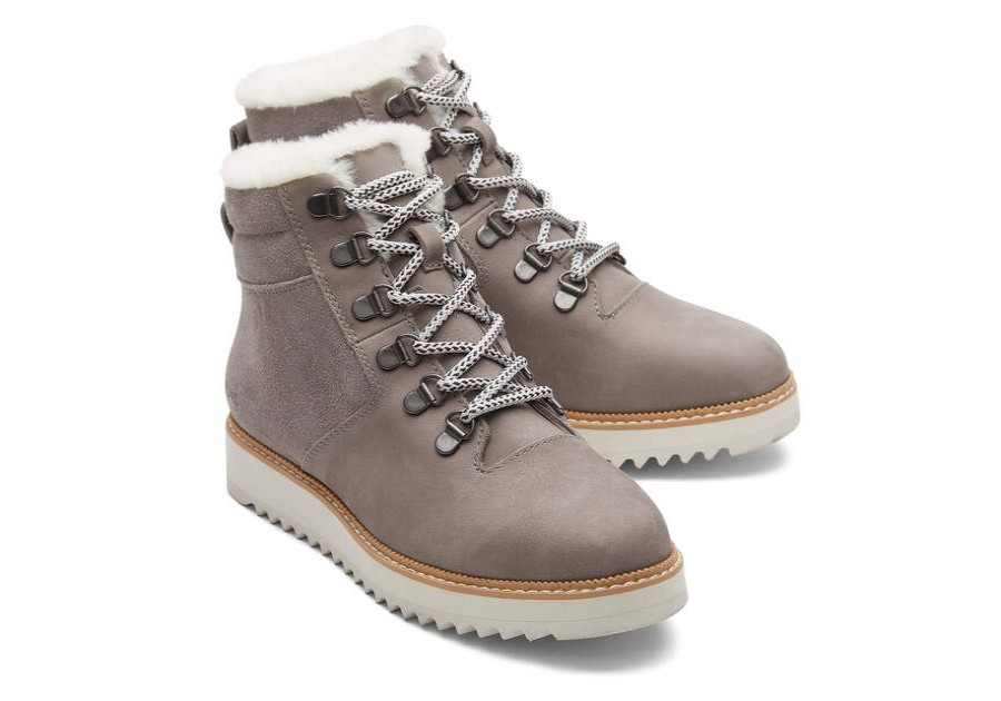 TOMS Boots & Booties | Women'S Grey Mojave Water Resistant Suede Boot | Toms