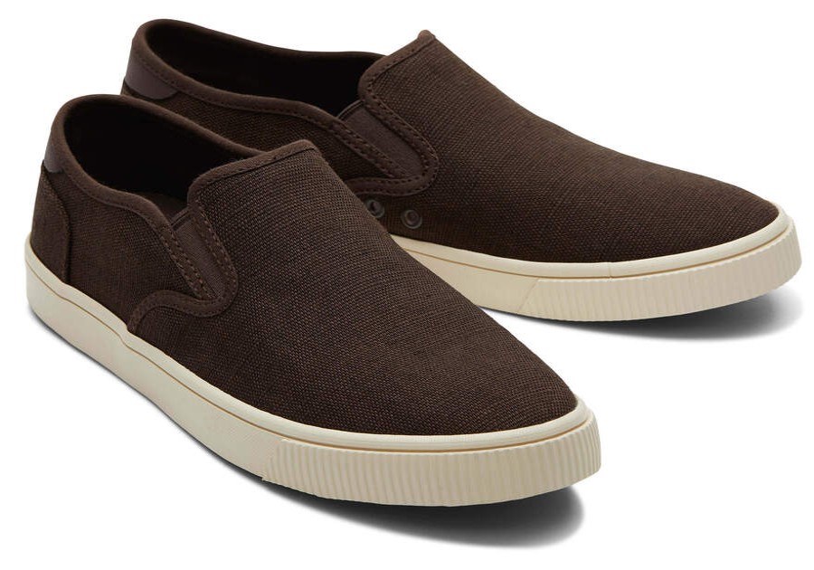 TOMS Earthwise | Men'S Brown Heritage Canvas Baja Sneakers | Toms