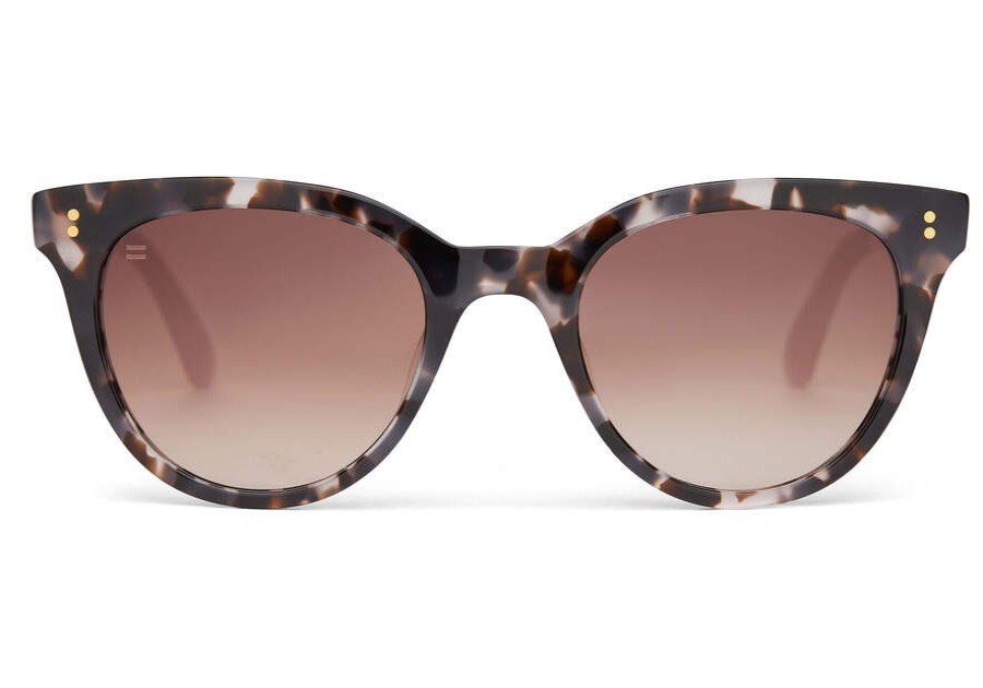 TOMS Sunglasses | Marlowe Vintage Tortoise Frame And Brown Gradient Lens Sunglass | Toms