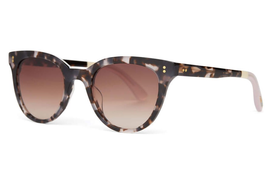 TOMS Sunglasses | Marlowe Vintage Tortoise Frame And Brown Gradient Lens Sunglass | Toms