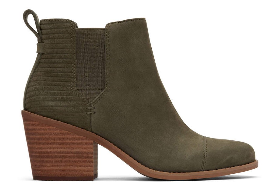 TOMS Boots & Booties | Women'S Green Everly Nubuck Suede Boot | Toms