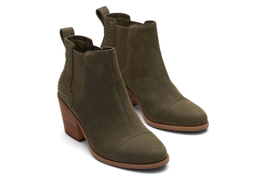 TOMS Boots & Booties | Women'S Green Everly Nubuck Suede Boot | Toms