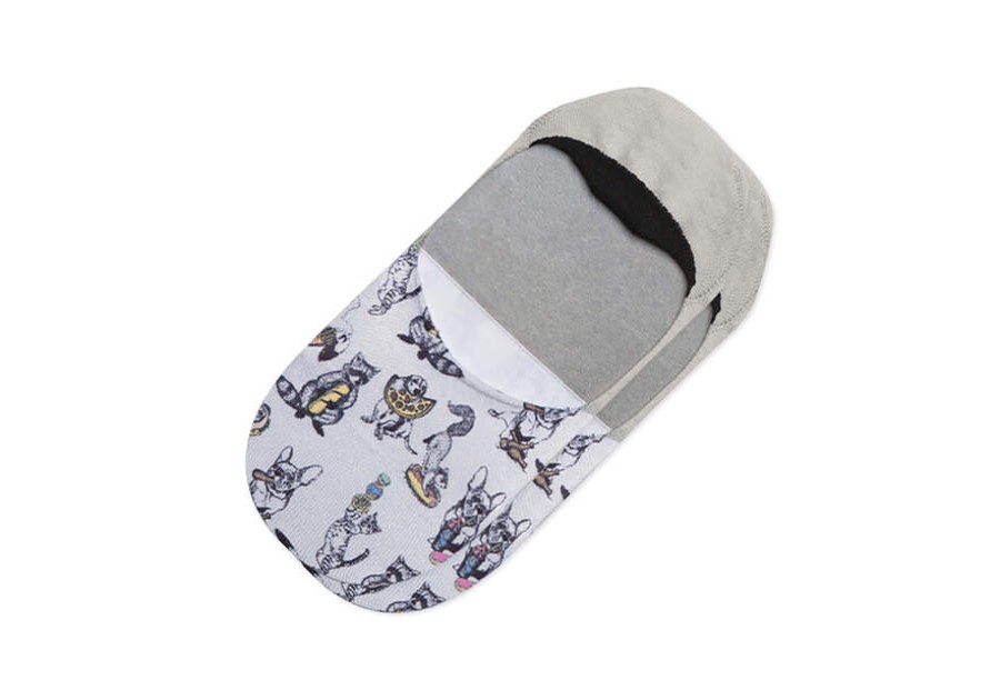 TOMS Prints & Patterns | Women'S Grey Critters Print Ultimate No Show Socks | Toms