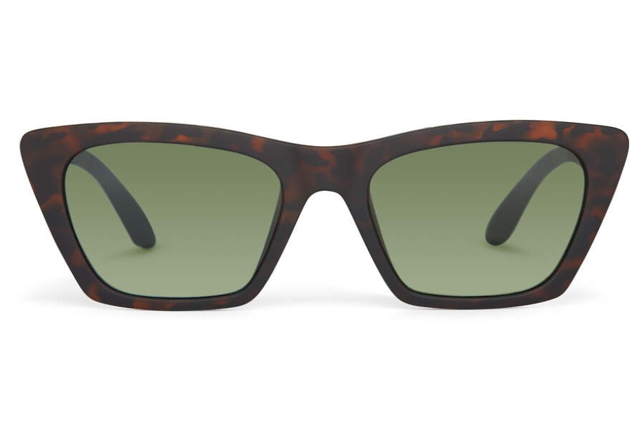 TOMS Sunglasses | Women'S Sunglasses Matte Blonde Tortoise Frame Bottle Green Lens | Toms