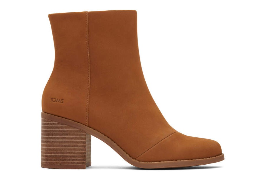 TOMS Boots & Booties | Women'S Brown Leather Evelyn Boots | Toms