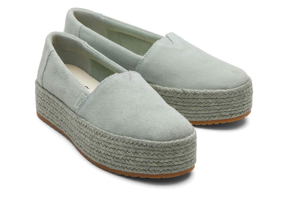 TOMS Alpargatas | Women'S Green Suede Alpargatas | Toms