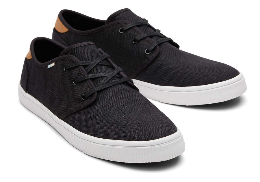 TOMS Earthwise | Black Heritage Canvas Mens Carlo Sneakers | Toms