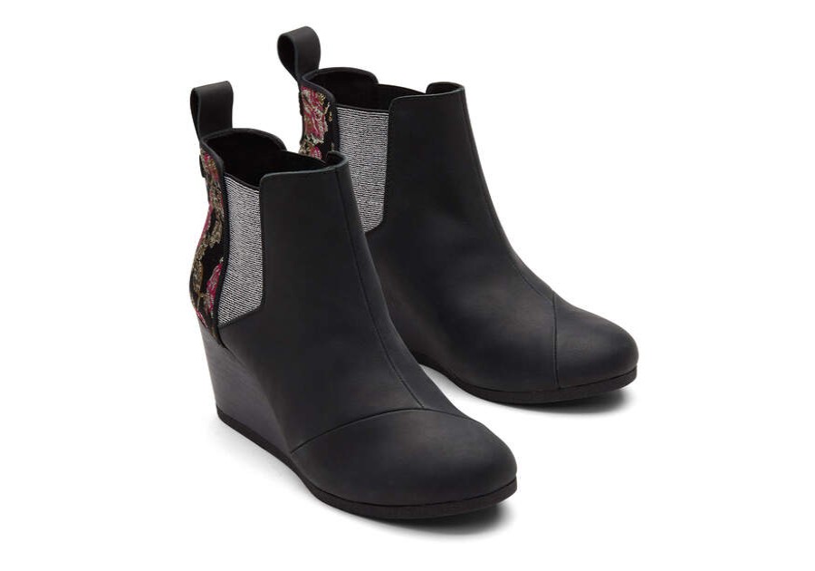 TOMS Boots & Booties | Women'S Black Roses Kayley Boot | Toms