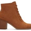 TOMS Boots & Booties | Women'S Brown Suede Evelyn Lace-Up Boots | Toms