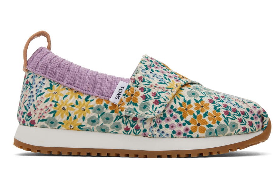 TOMS Prints & Patterns | Tiny'S Natural Wildflowers Canvas Print Alp Resident Sneakers | Toms