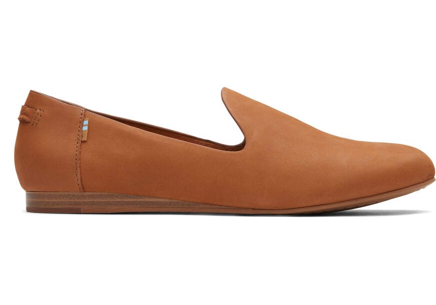 TOMS Dress Casual | Tan Oiled Nubuck Women'S Darcy Flats | Toms