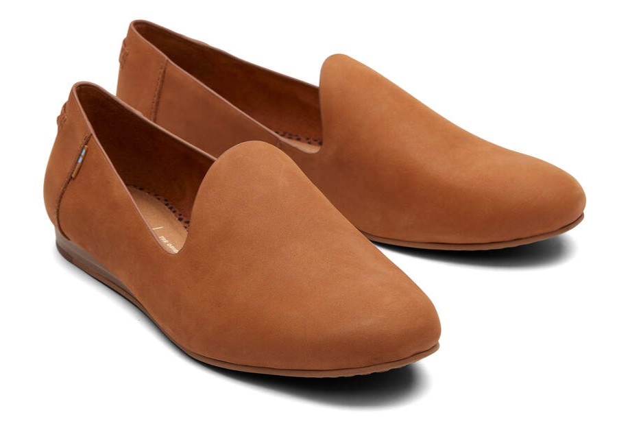 TOMS Dress Casual | Tan Oiled Nubuck Women'S Darcy Flats | Toms